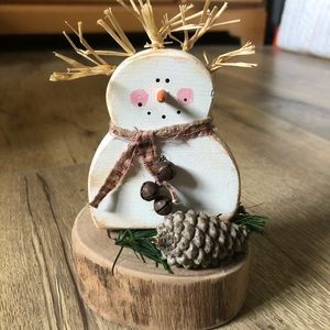 5 for $10 - Primitive snowman decoration